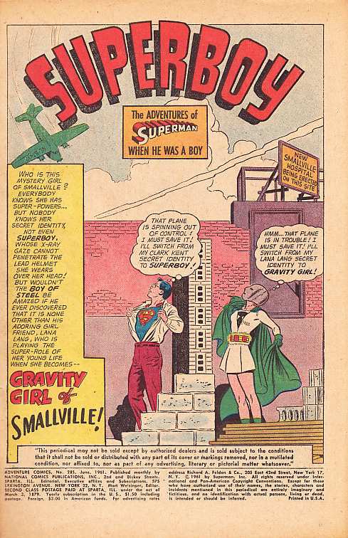 ADVENTURE COMICS #285