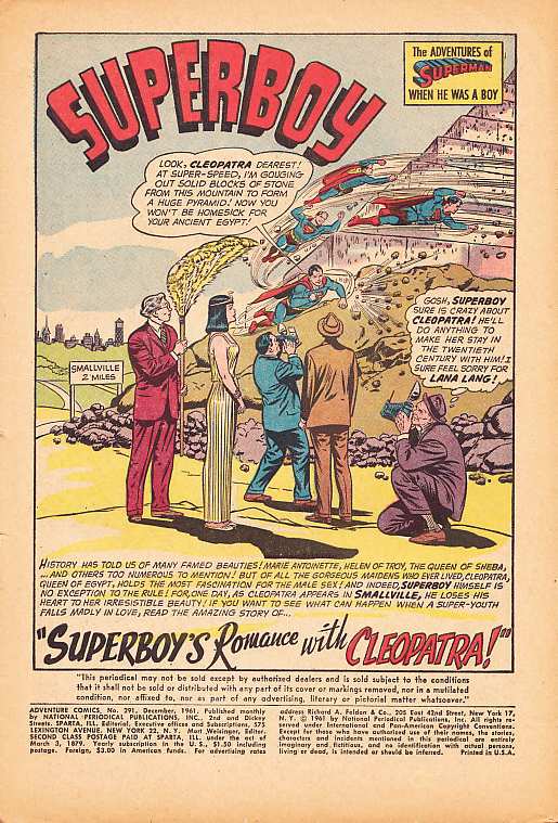 ADVENTURE COMICS 291