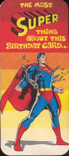 SUPERMAN BIRTHDAY CARDS