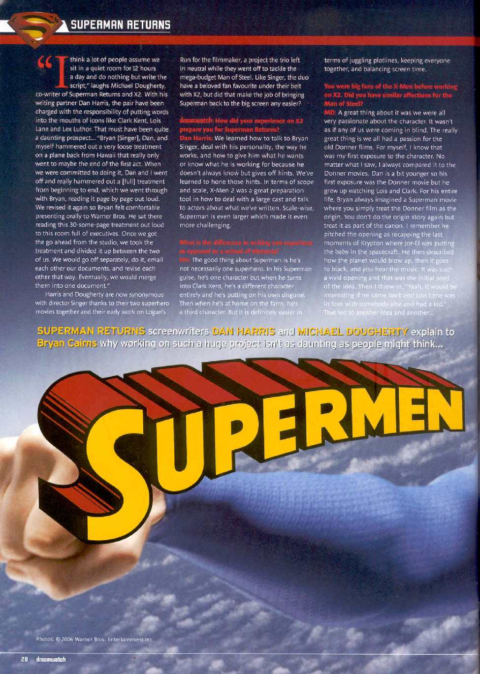 SUPERMAN RETURNS IN DREAMWATCH 22