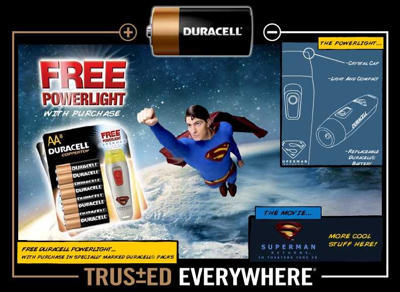 SUPERMAN RETURNS EN DURACELL