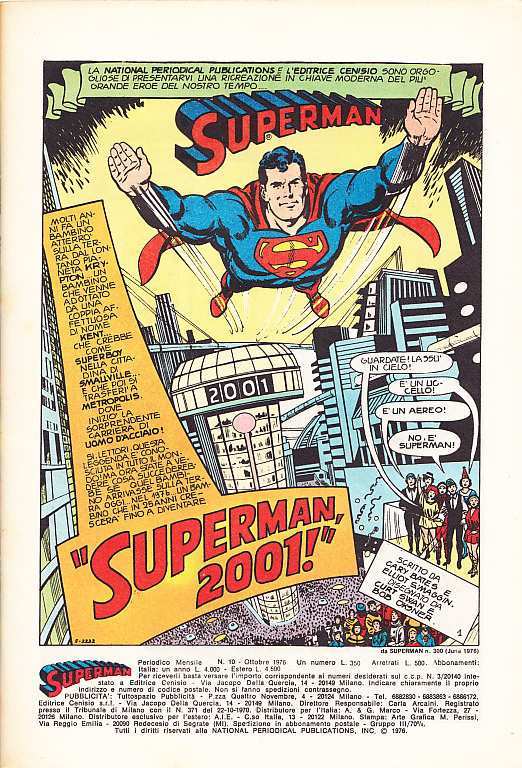 SUPERMAN EDITRICE CENISIO 1976