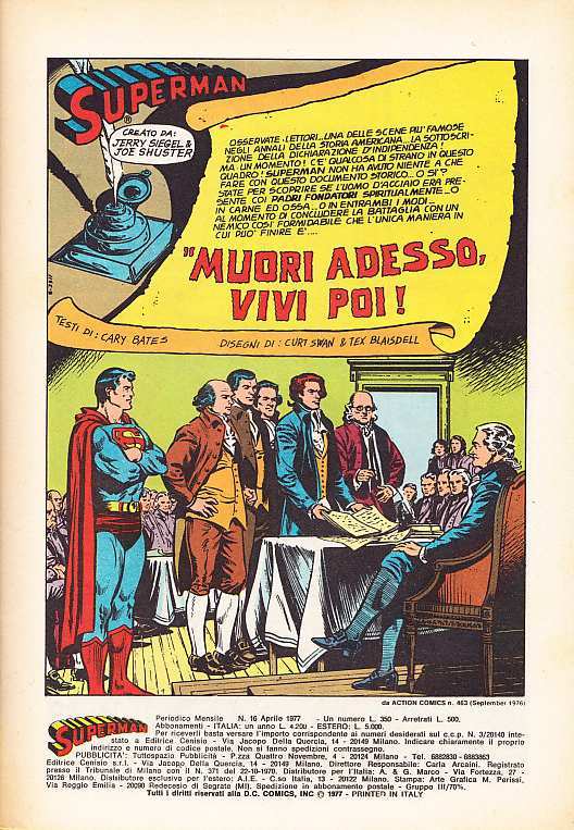 SUPERMAN EDITRICE CENISIO 1976