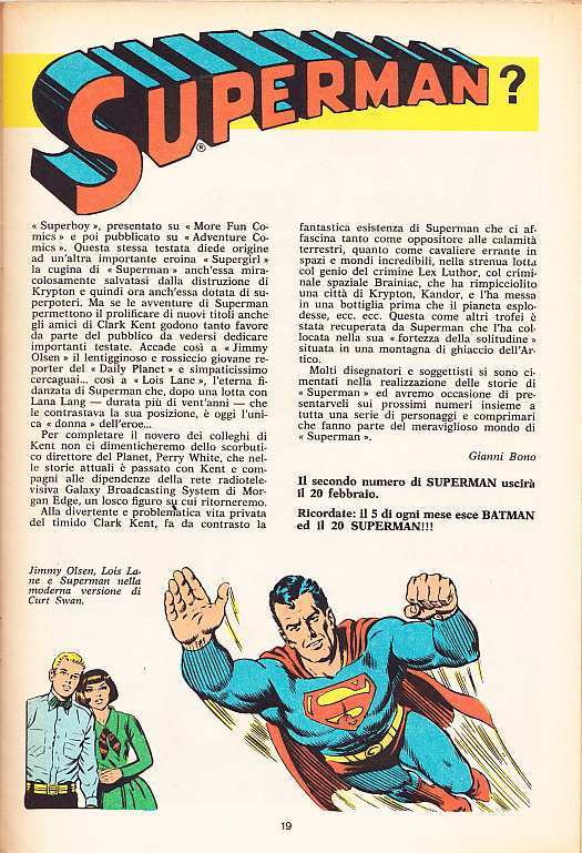 SUPERMAN EDITRICE CENISIO 1976