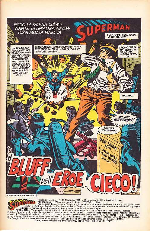 SUPERMAN EDITRICE CENISIO 1976