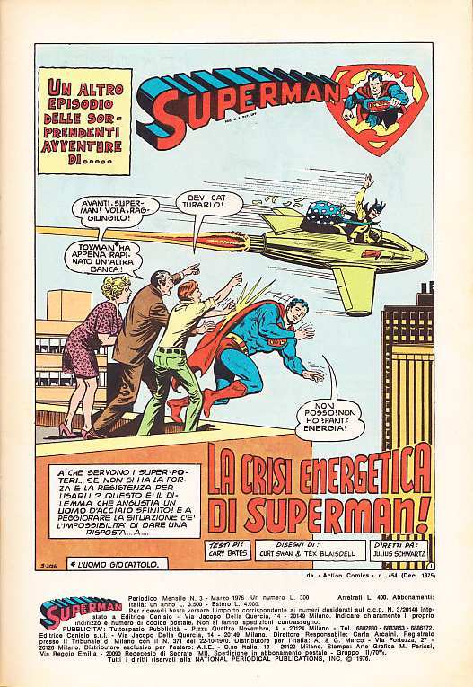 SUPERMAN EDITRICE CENISIO 1976