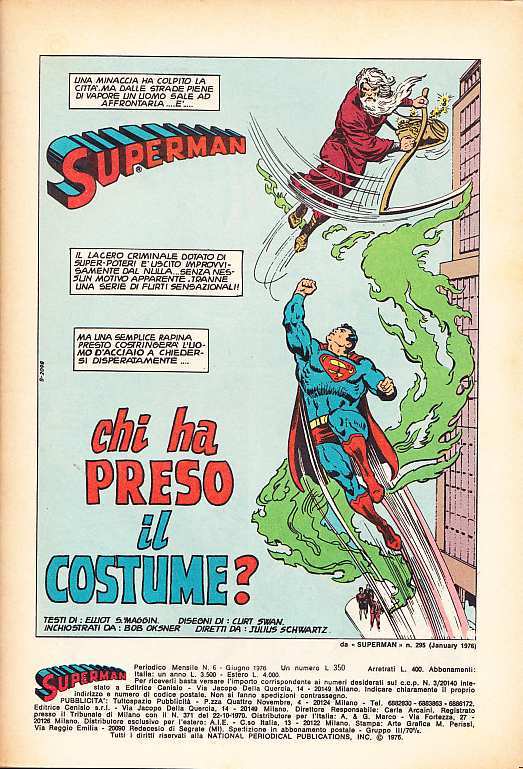 SUPERMAN EDITRICE CENISIO 1976