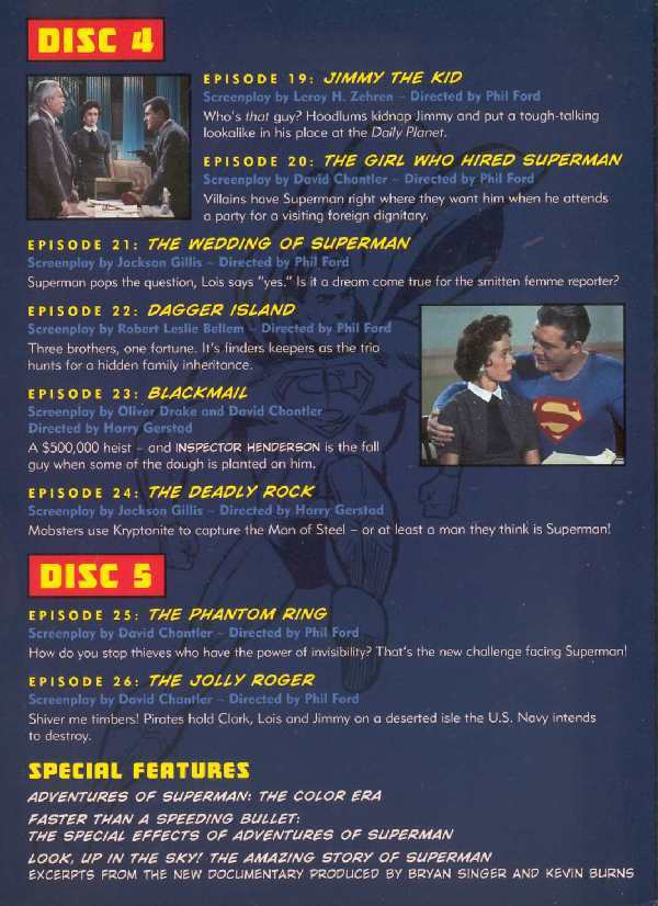 PACK DE 5 DVDs SUPERMAN BY GEORGE REEVES