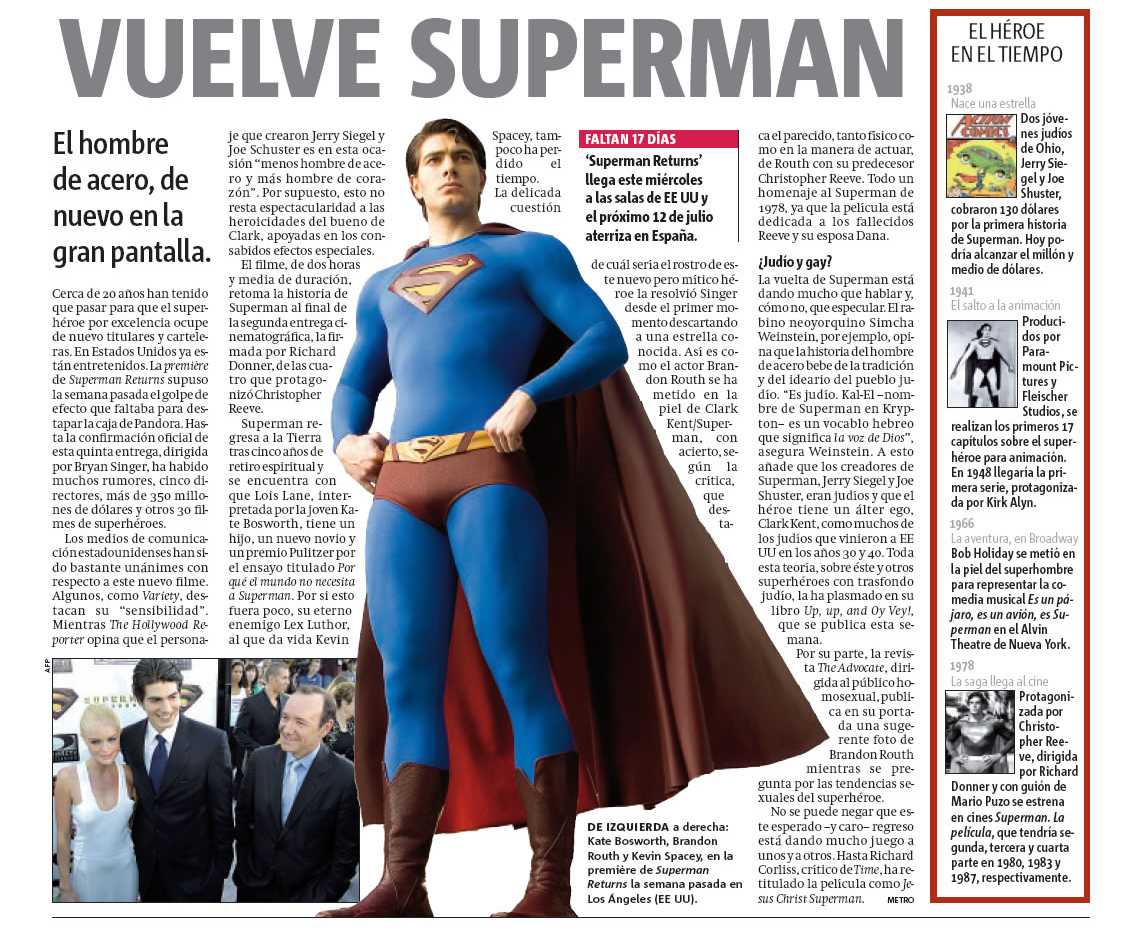 SUPERMAN RETURNS EN METRO