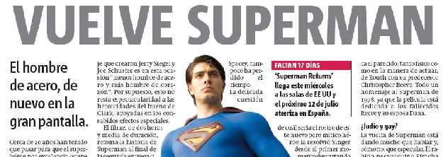 SUPERMAN RETURNS EN METRO