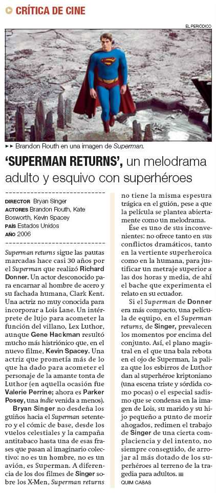 SUPERMAN RETURNS