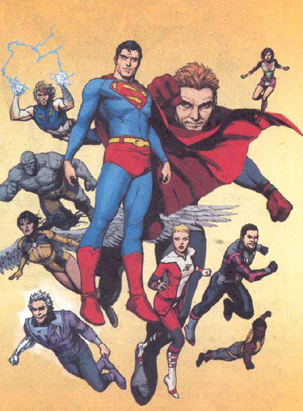 ARTE PARA LA PORTADA DEL TOMO RECOPILATOIRO DE SUPERMAN AND THE LEGION OF SUPER-HEROES