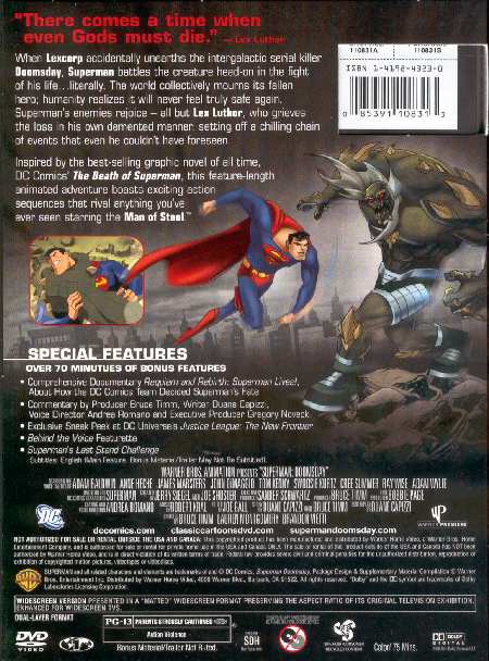 SUPERMAN DOOMSDAY DVD