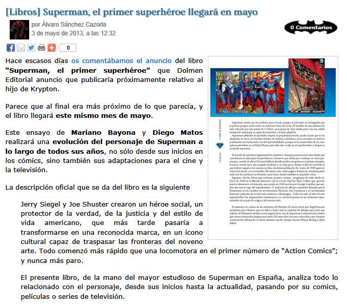 SUPERMAN EL PRIMER SUPERHEROE